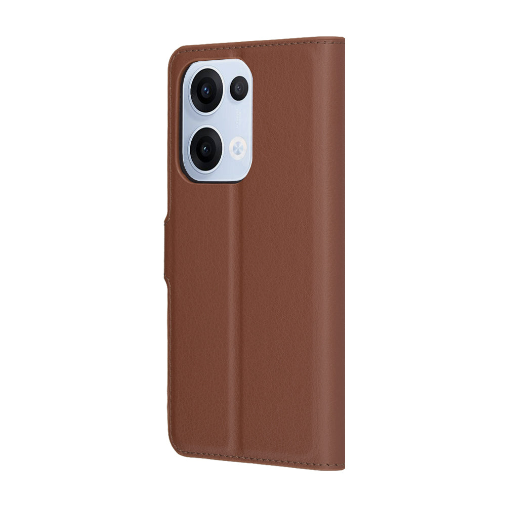 Funda para Oppo Reno13, Techsuit, Leather Folio, Marrón