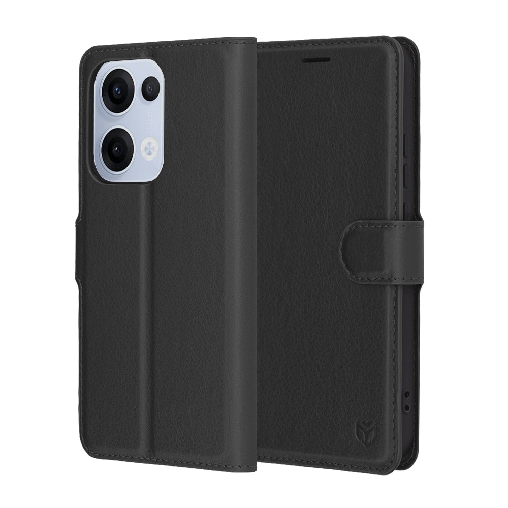 Funda para Oppo Reno13, Techsuit, Leather Folio, Negra