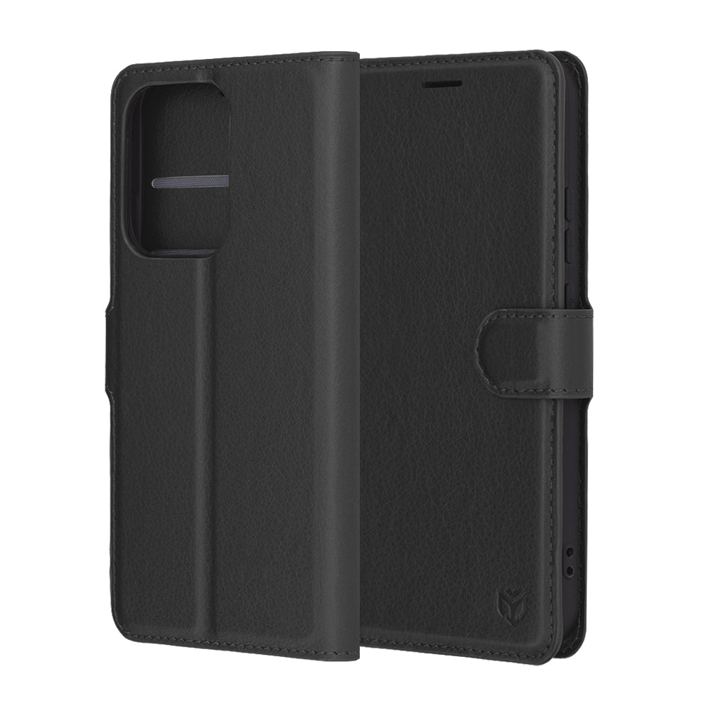 Funda para Oppo Reno13, Techsuit, Leather Folio, Negra