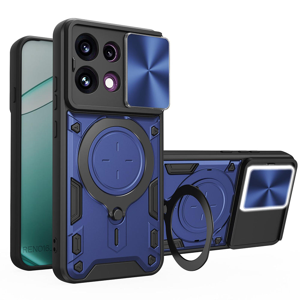 Funda para Oppo Reno16 F / Reno16 FS, Techsuit, CamGuard Pro, Azul