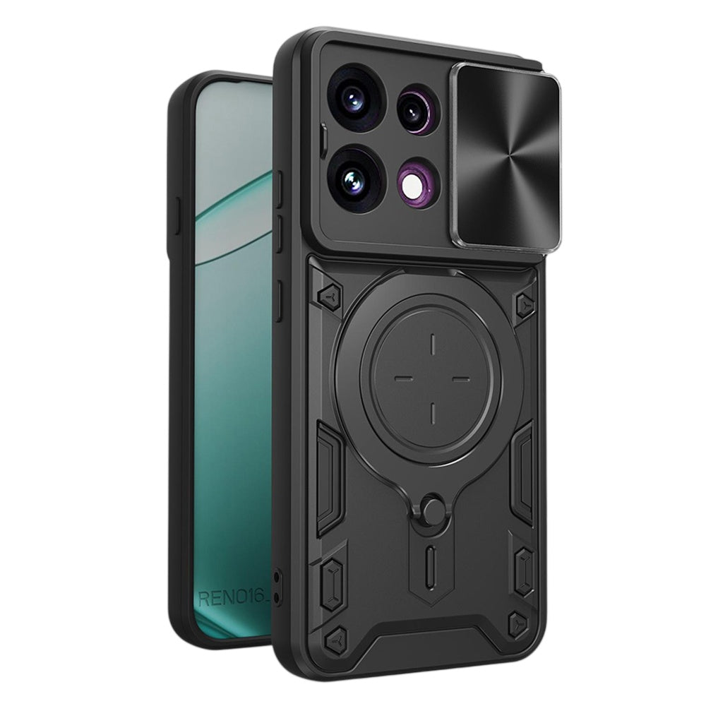 Funda para Oppo Reno16 F / Reno16 FS, Techsuit, CamGuard Pro, Negra