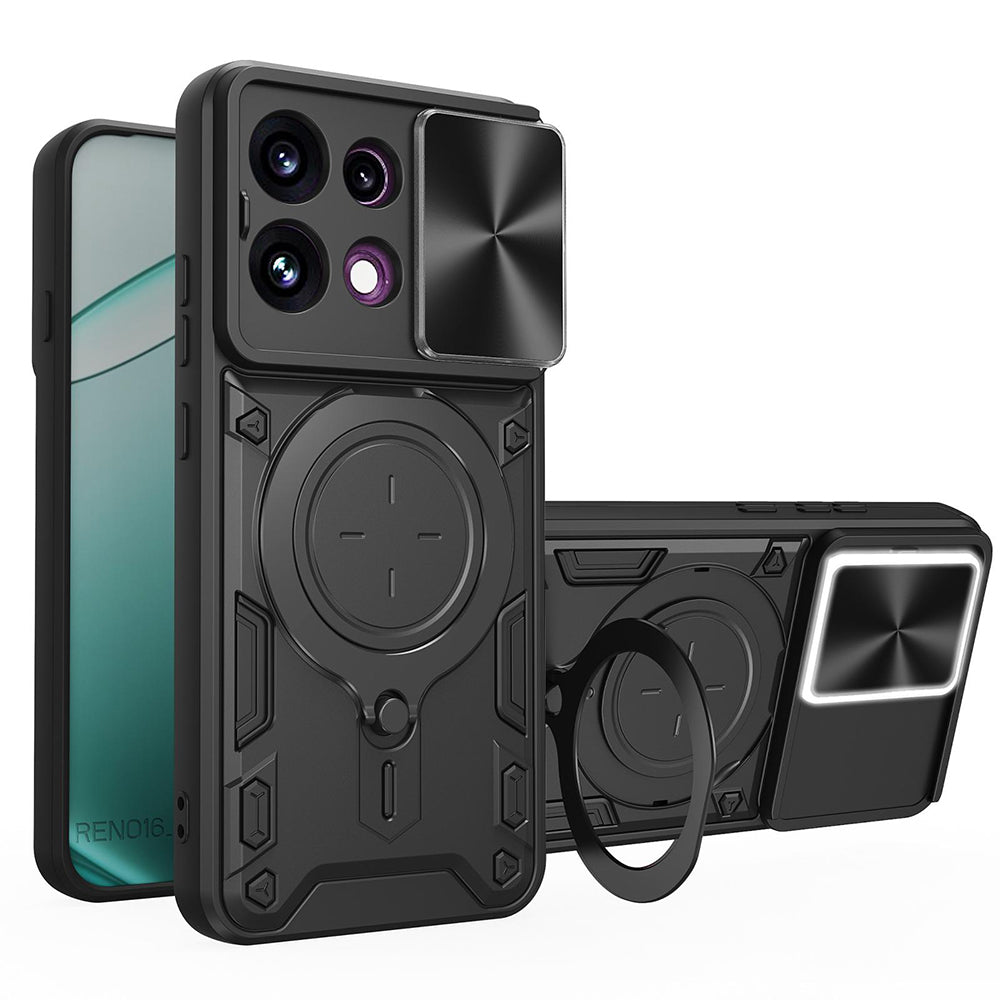Funda para Oppo Reno16 F / Reno16 FS, Techsuit, CamGuard Pro, Negra