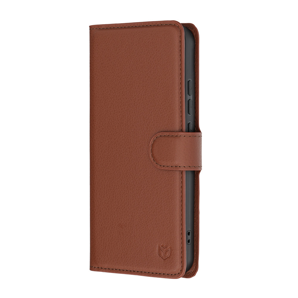 Funda para Oppo Reno16 F / Reno16 FS, Techsuit, Folio de cuero, Marrón