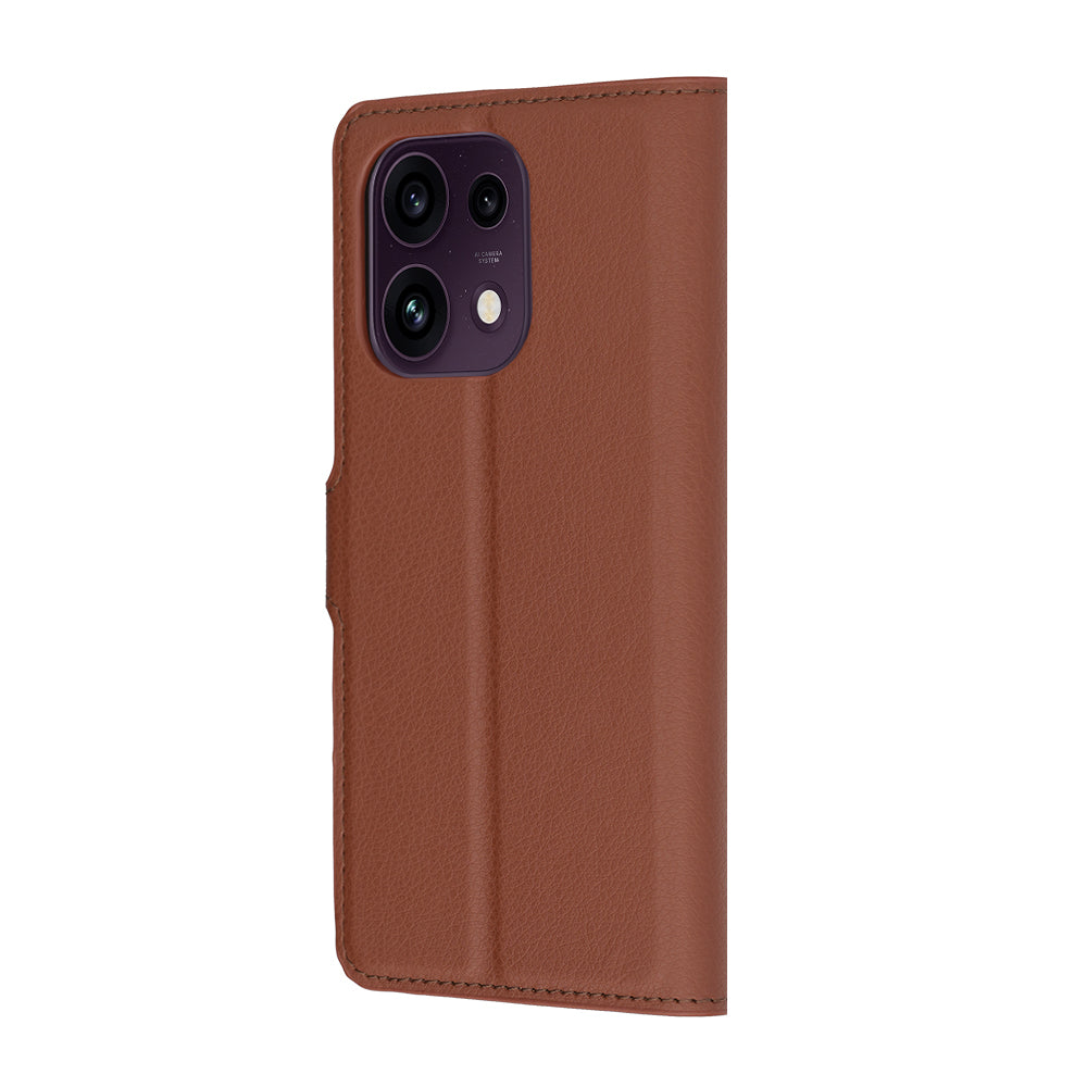 Funda para Oppo Reno16 F / Reno16 FS, Techsuit, Folio de cuero, Marrón