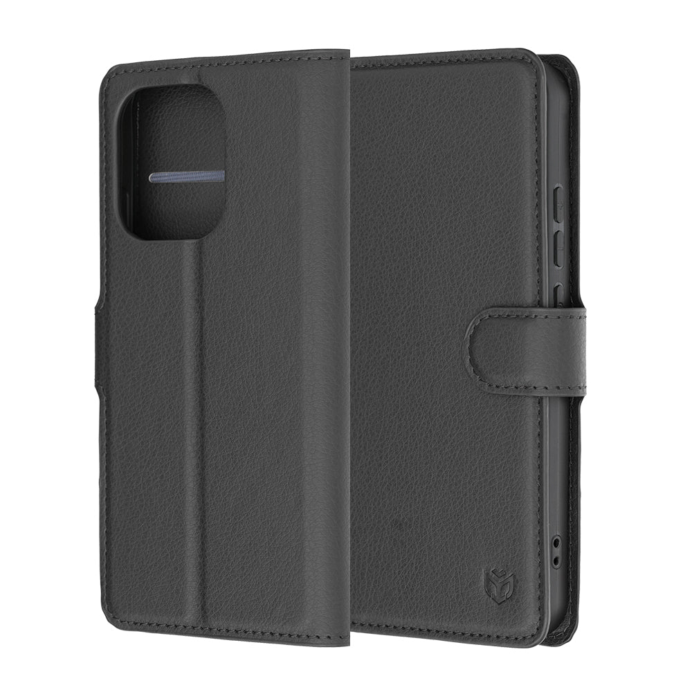 Funda para Oppo Reno16 F / Reno16 FS, Techsuit, Folio de cuero, Negra
