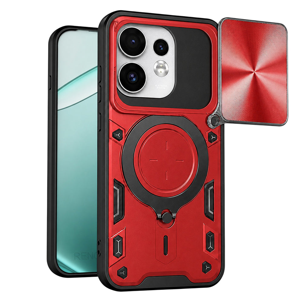 Funda para Oppo Reno16 / Reno16 Pro, Techsuit, CamGuard Pro, Roja
