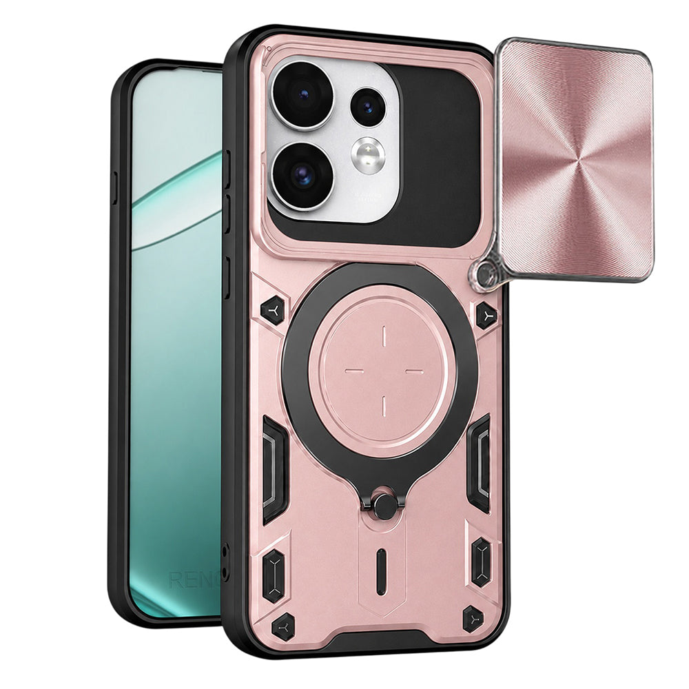 Funda para Oppo Reno16 / Reno16 Pro, Techsuit, CamGuard Pro, Rosa Dorado