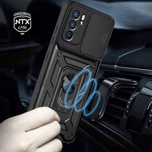 Funda para Oppo Reno6 5G, Techsuit, CamShield, Negra