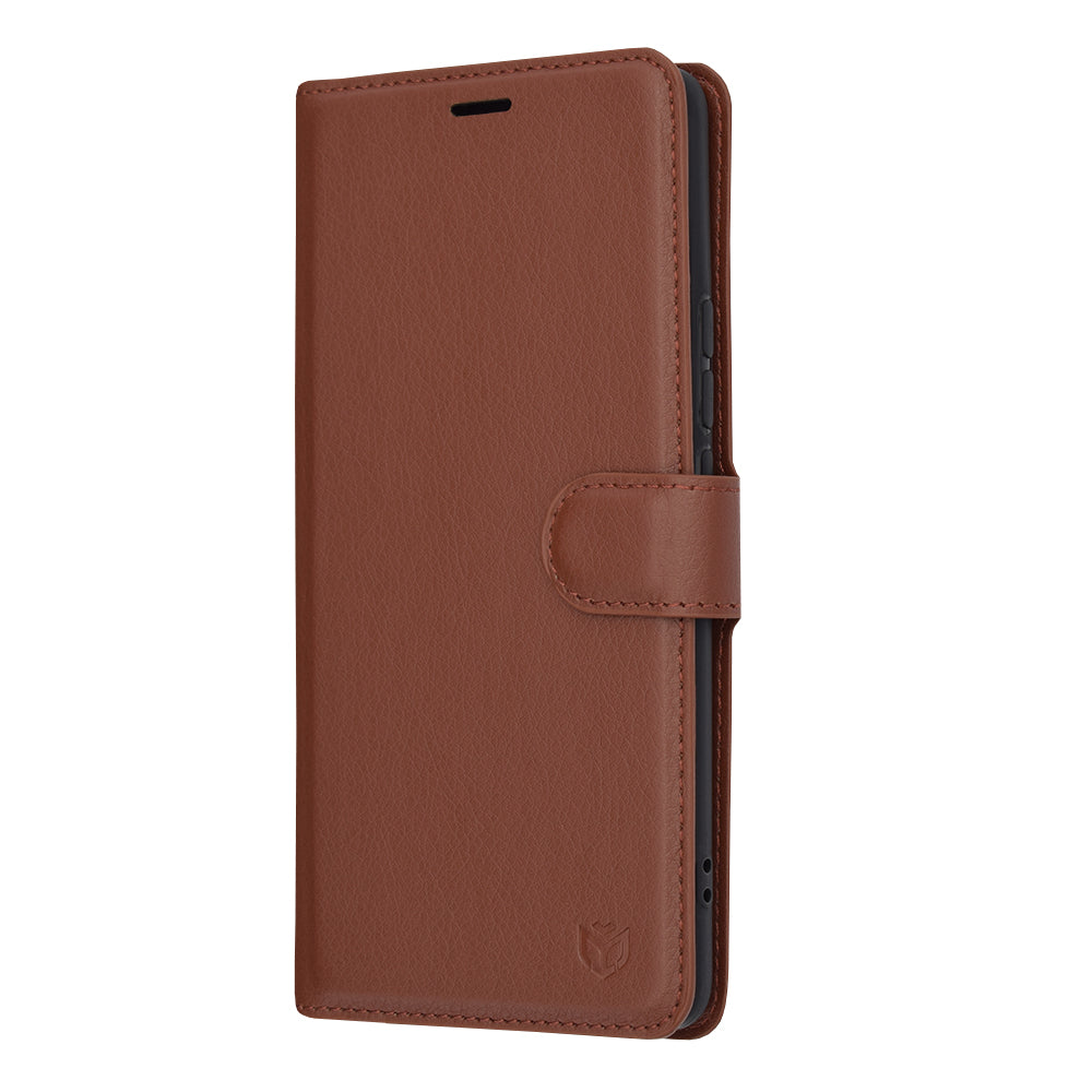 Funda para Realme 12 Pro / 12 Pro+, Techsuit, Leather Folio, Marrón