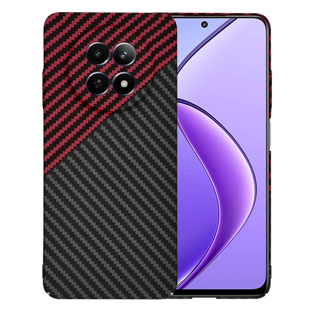 Funda para Realme 12x / 12, Techsuit, Carbonite FiberShell, Negra Roja