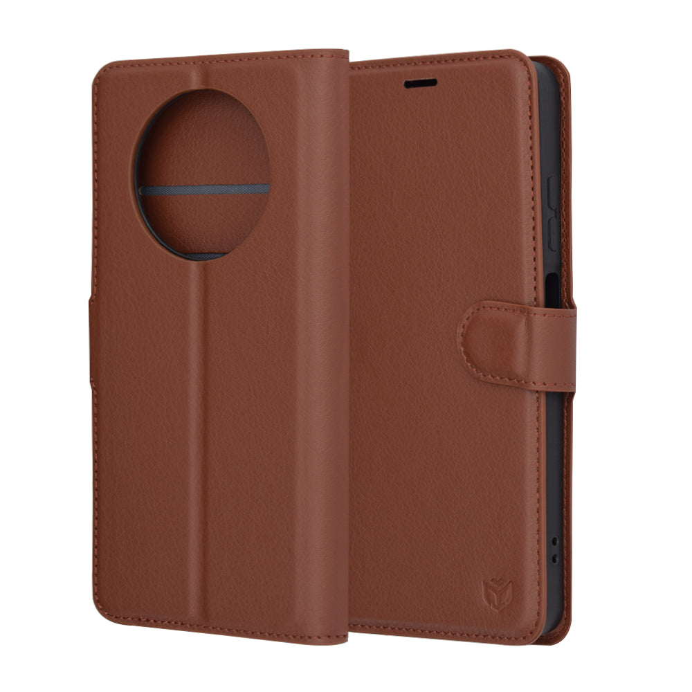 Funda para Realme 12x / 12, Techsuit, Leather Folio, Marrón