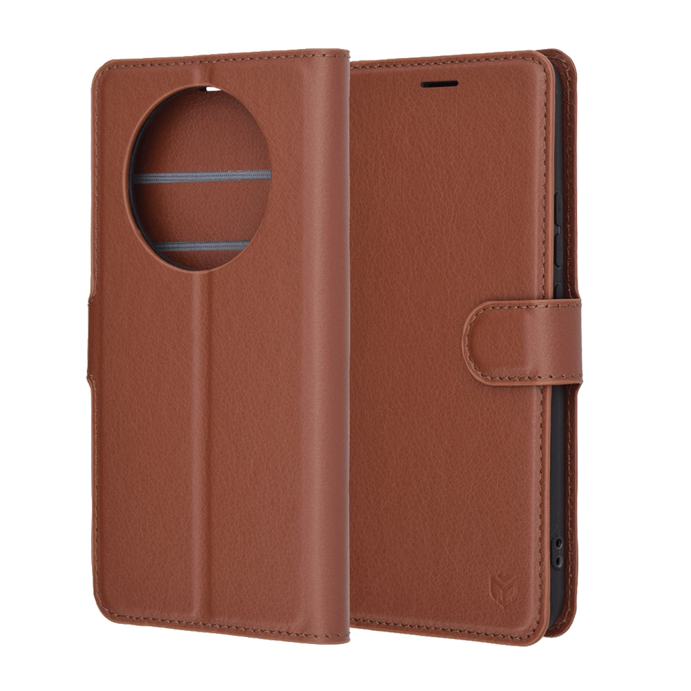 Funda para Realme 14 Pro+, Techsuit, Leather Folio, Marrón