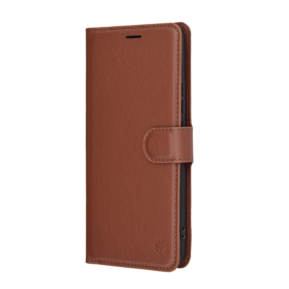 Funda para Realme 14 Pro, Techsuit, Leather Folio, Marrón