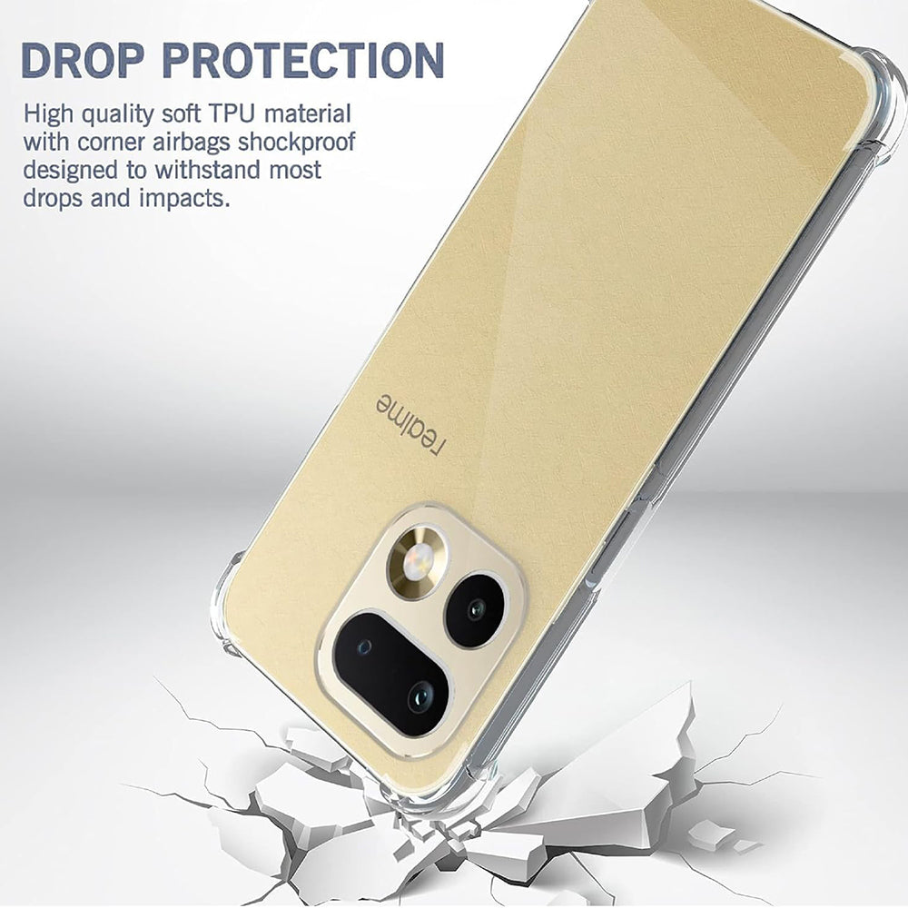 Funda para Realme 16 Pro+, Techsuit, Shockproof Clear, Transparente