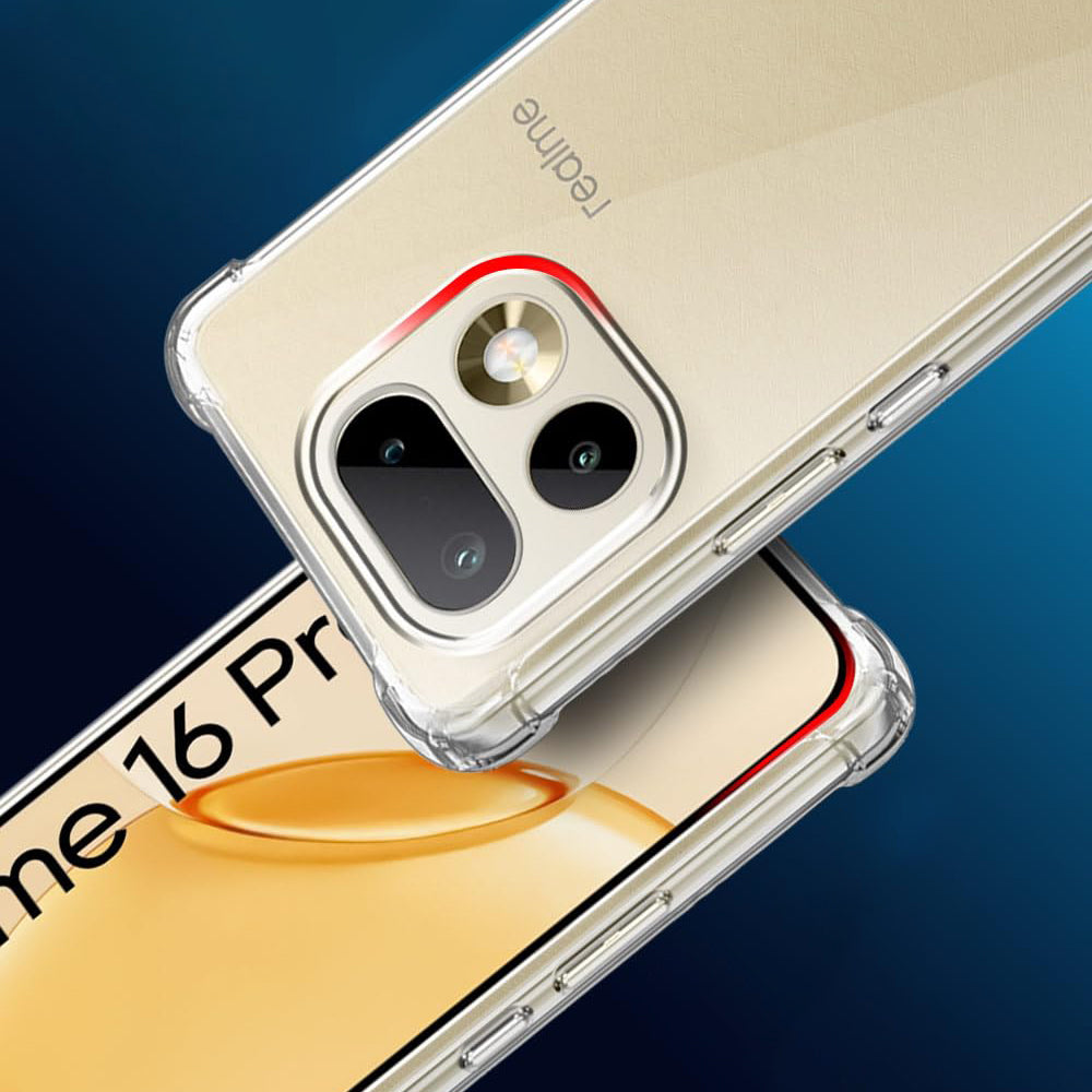 Funda para Realme 16 Pro, Techsuit, Shockproof Clear, Transparente