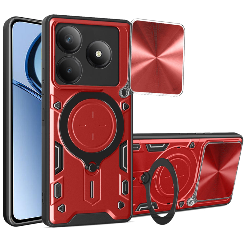 Funda para Realme C63 / C61, Techsuit, CamGuard Pro, Roja