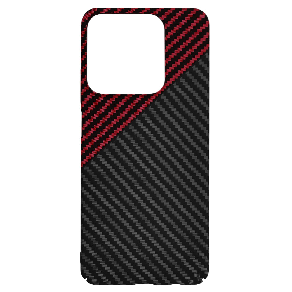 Funda para Realme C63 / C61, Techsuit, Carbonite FiberShell, Negra Roja