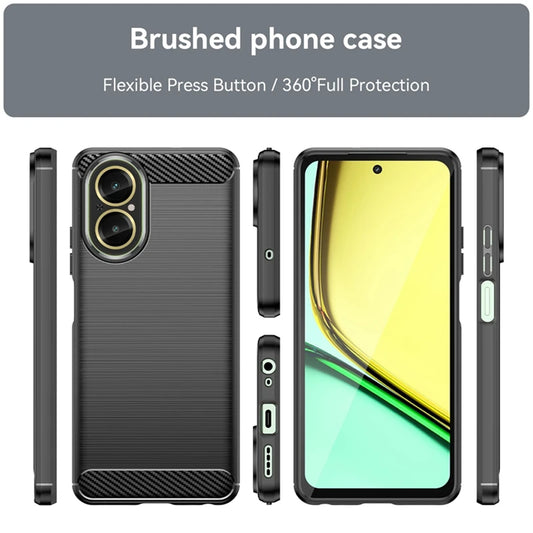 Funda para Realme C67 4G, Techsuit, Carbono, Negra