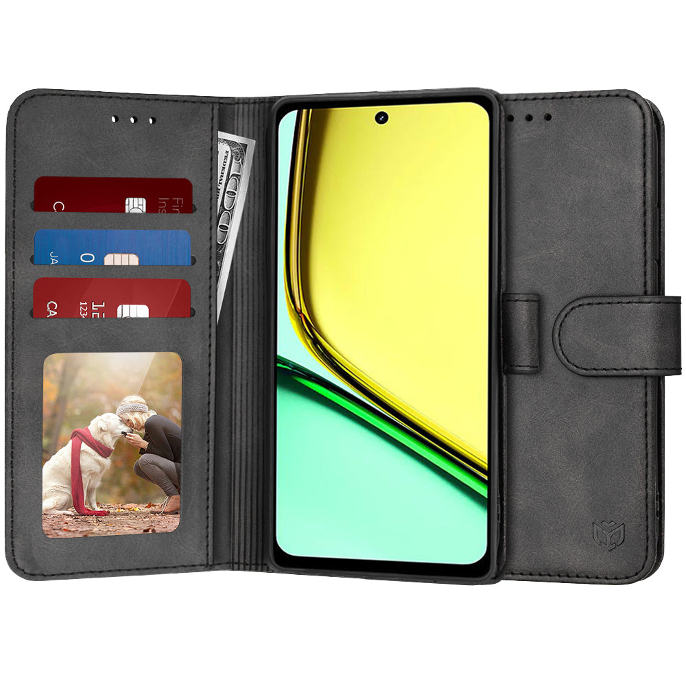 Funda para Realme C67 4G, Techsuit, Diary Book, Negra