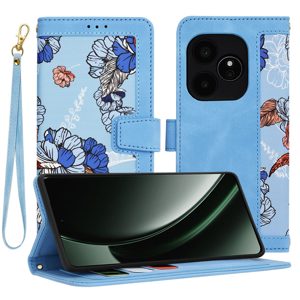 Funda para Realme GT 6T / GT 6, Techsuit, FlipCraft, Azul