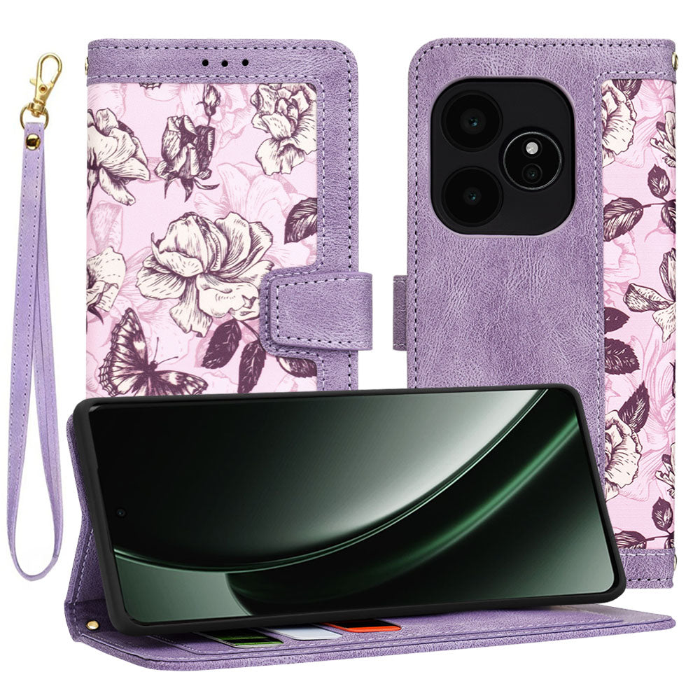 Funda para Realme GT 6T / GT 6, Techsuit, FlipCraft, Morado