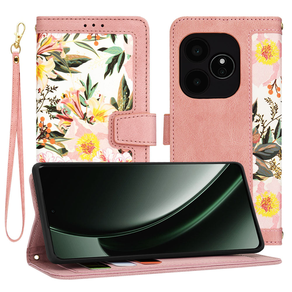 Funda para Realme GT 6T / GT 6, Techsuit, FlipCraft, Rosa
