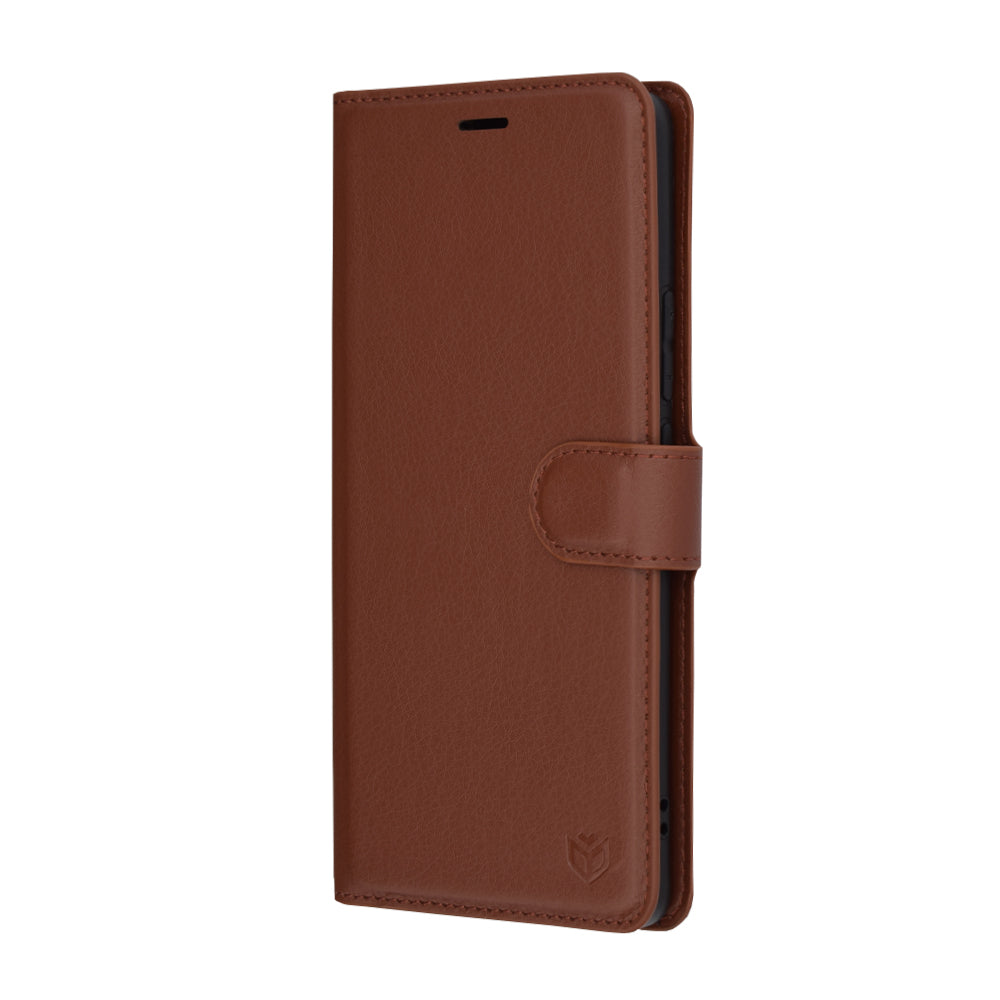 Funda para Realme GT 6T / GT 6, Techsuit, Leather Folio, Marrón