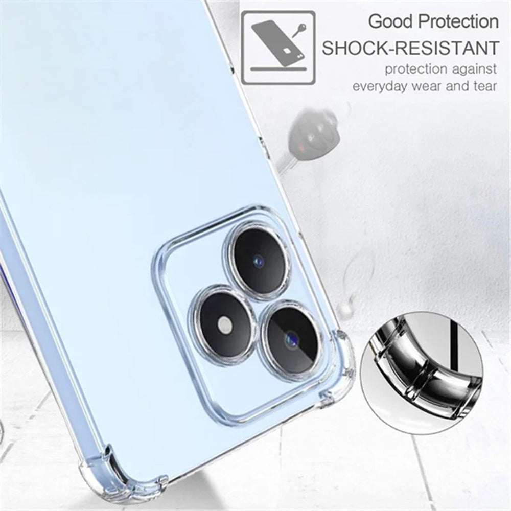 Funda para Realme Note 50 / C51, Techsuit, Antichoque Transparente, Transparente