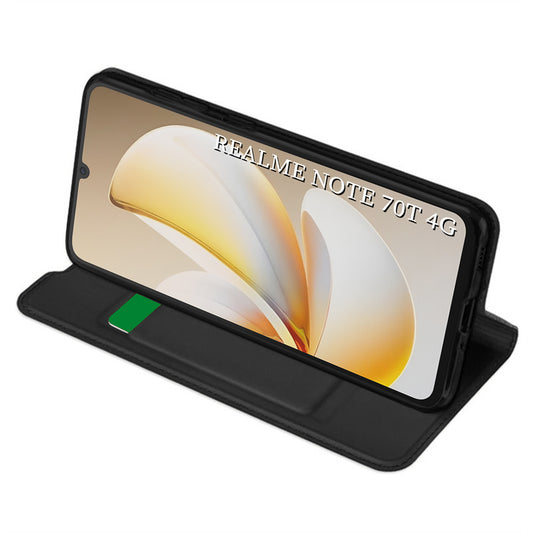 Funda para Realme Note 70T, Techsuit, Magskin Book, Negra