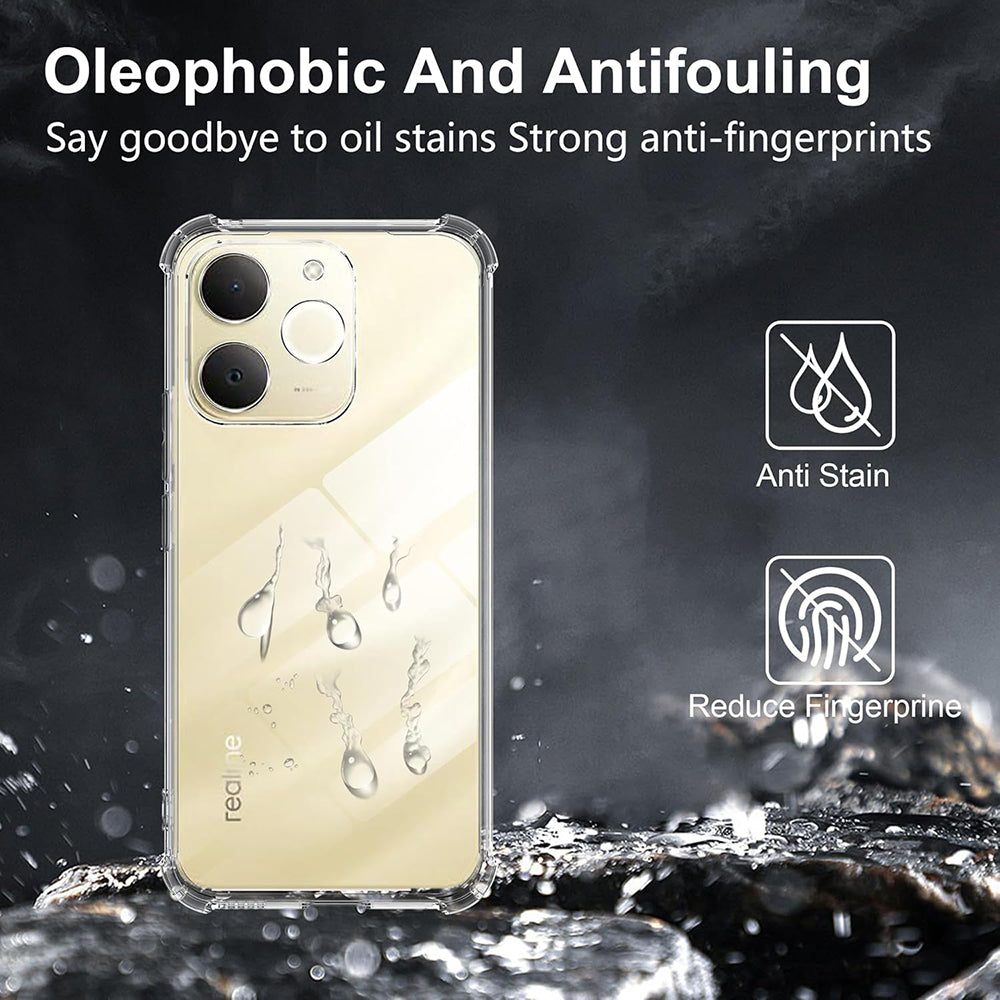 Funda para Realme Note 70T, Techsuit, Shockproof Clear, Transparente