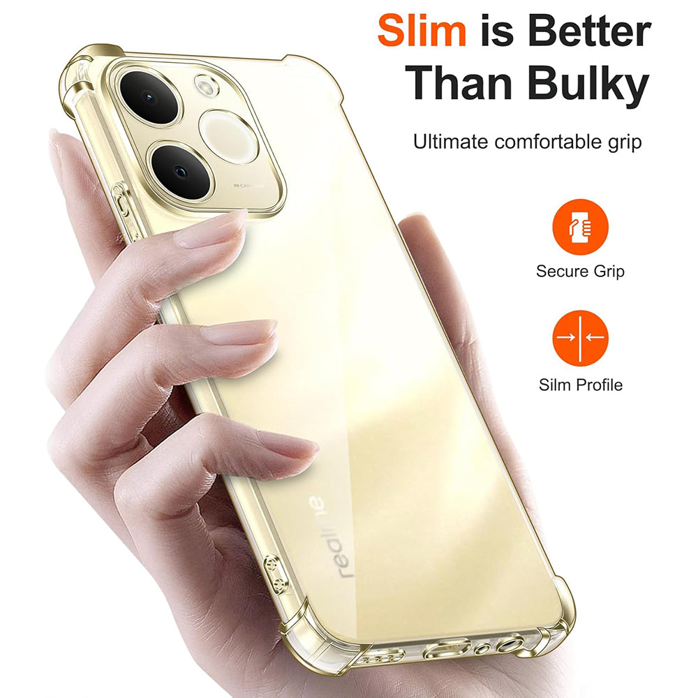 Funda para Realme Note 70T, Techsuit, Shockproof Clear, Transparente