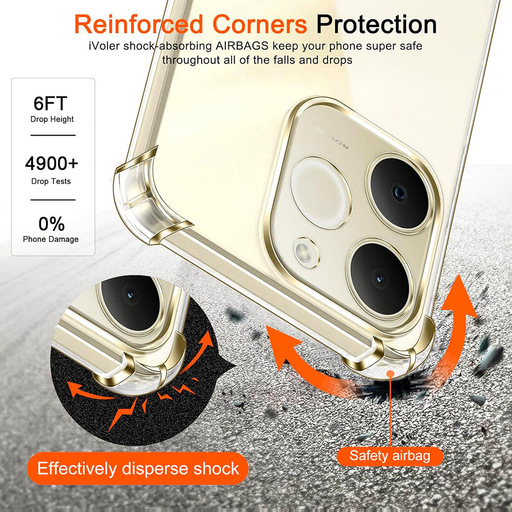 Funda para Realme Note 70T, Techsuit, Shockproof Clear, Transparente