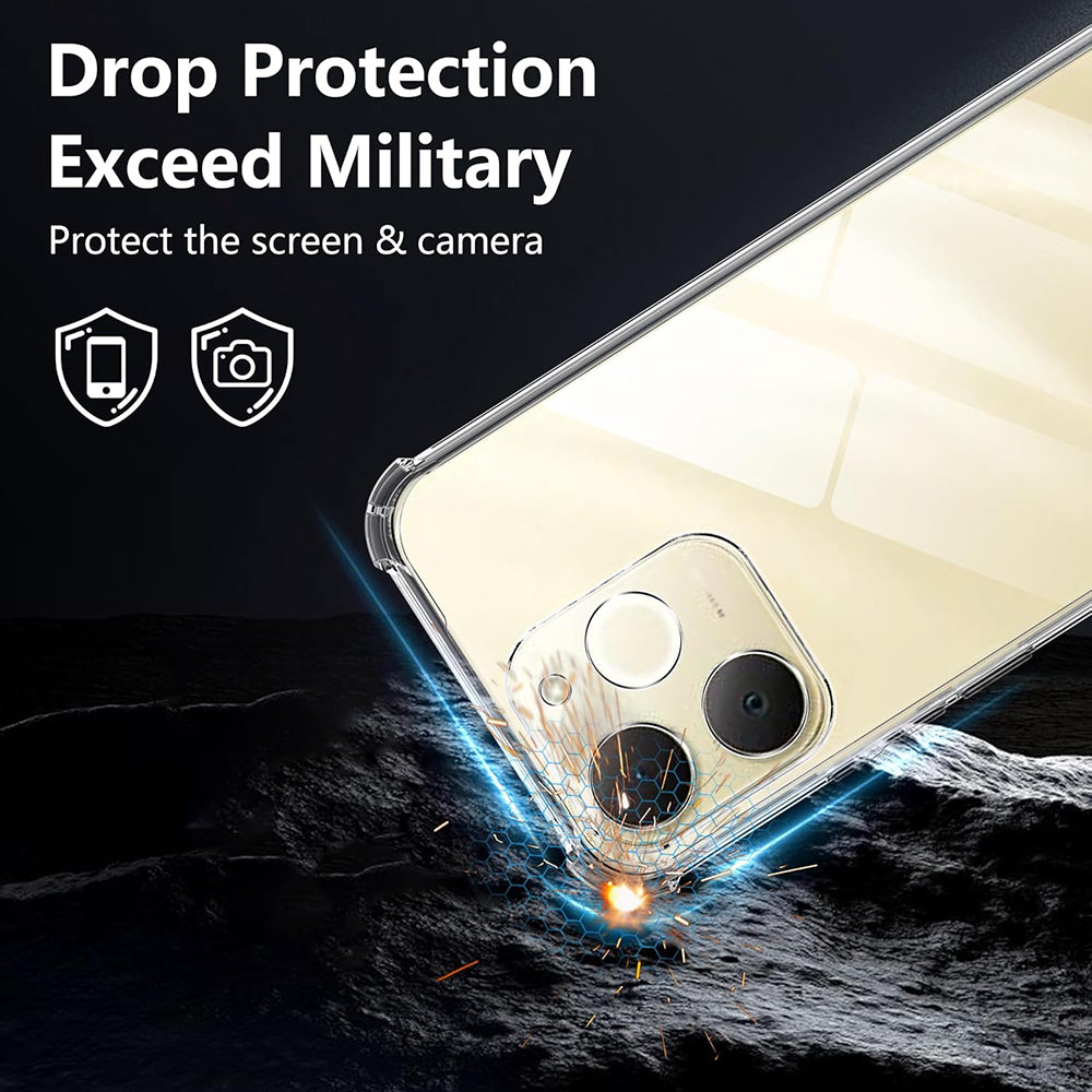 Funda para Realme Note 70T, Techsuit, Shockproof Clear, Transparente