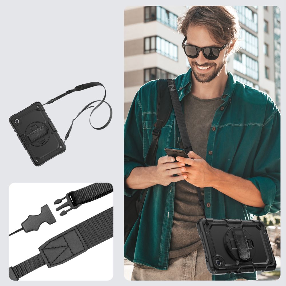 Funda para Samsung Galaxy Tab A11 / Tab A9, Tech-Protect, Solid360, Negra