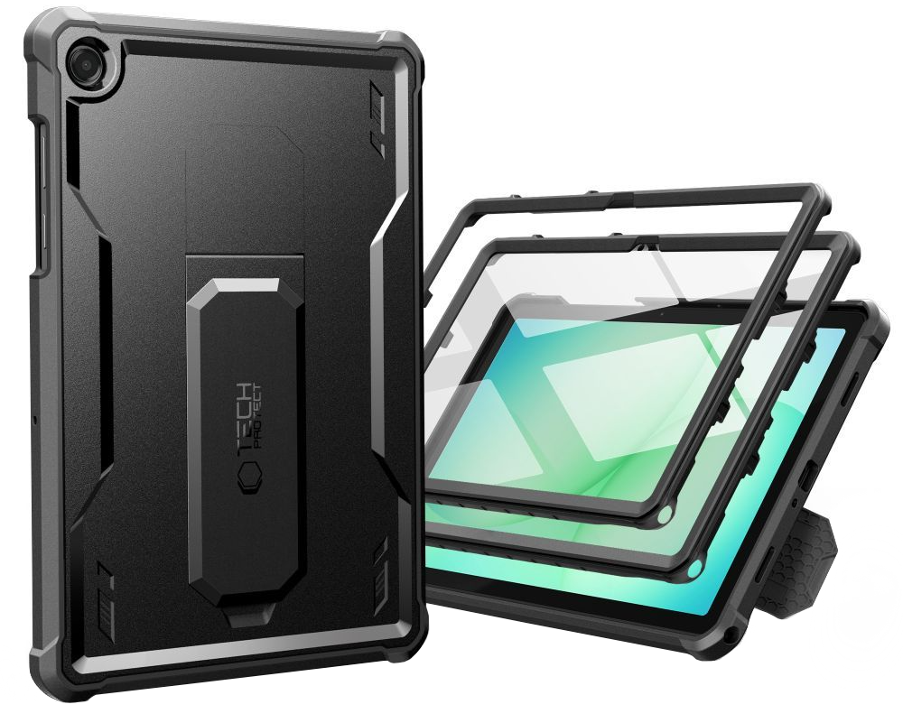 Funda para Samsung Galaxy Tab A11+ / Tab A9+, Tech-Protect, Kevlar Pro, Negra