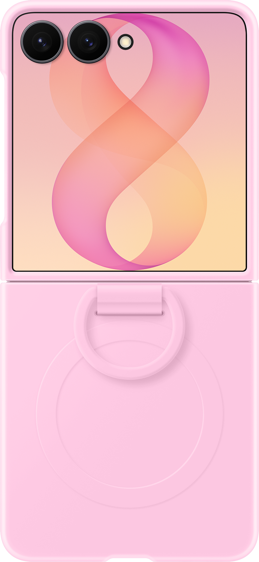 Funda para Samsung Galaxy Z Flip8 F776, Anillo de Silicona con Imán, Rosa EF-EF776CVEGWW