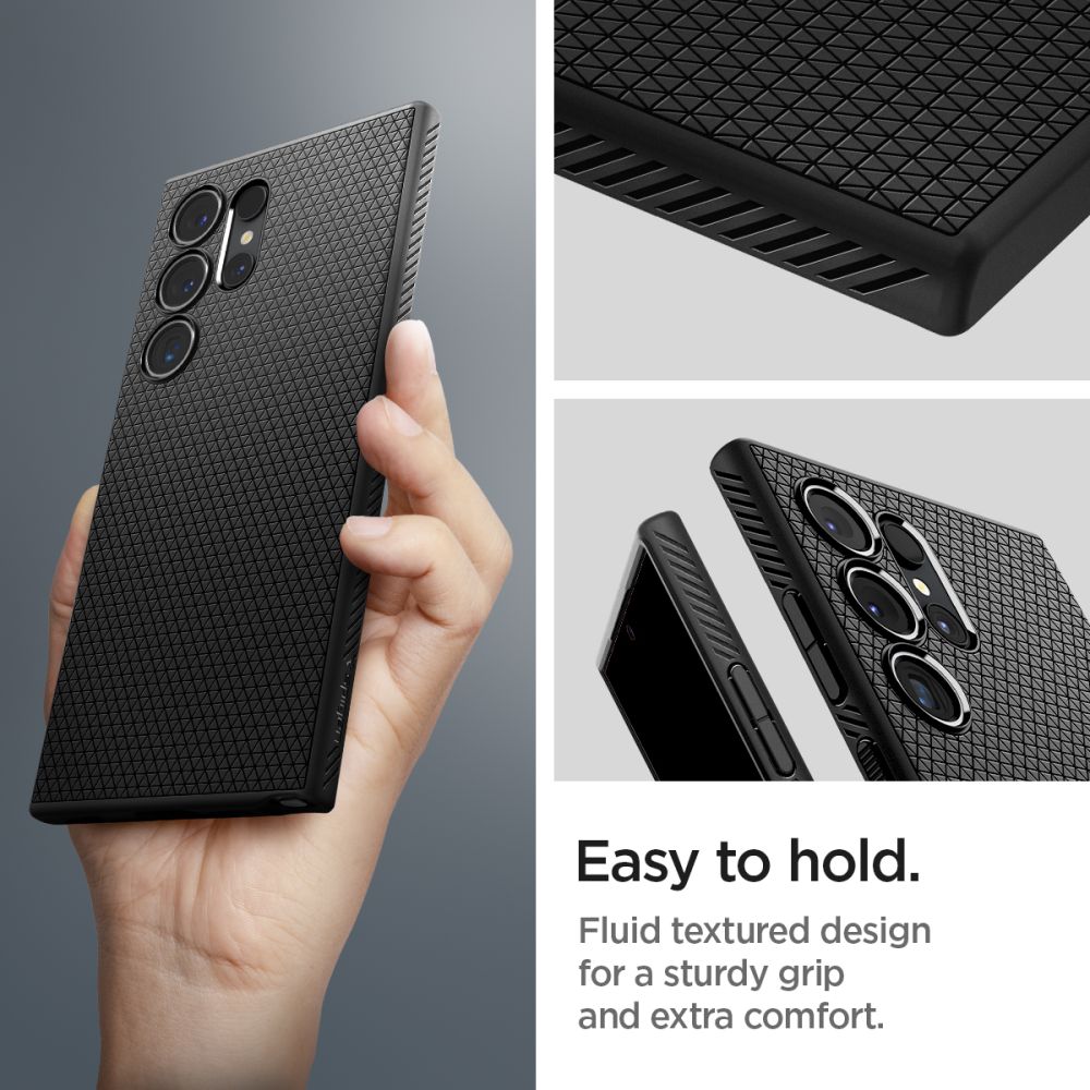Funda para Samsung Galaxy S24 Ultra S928, Spigen, Liquid Air, Negra ACS07287