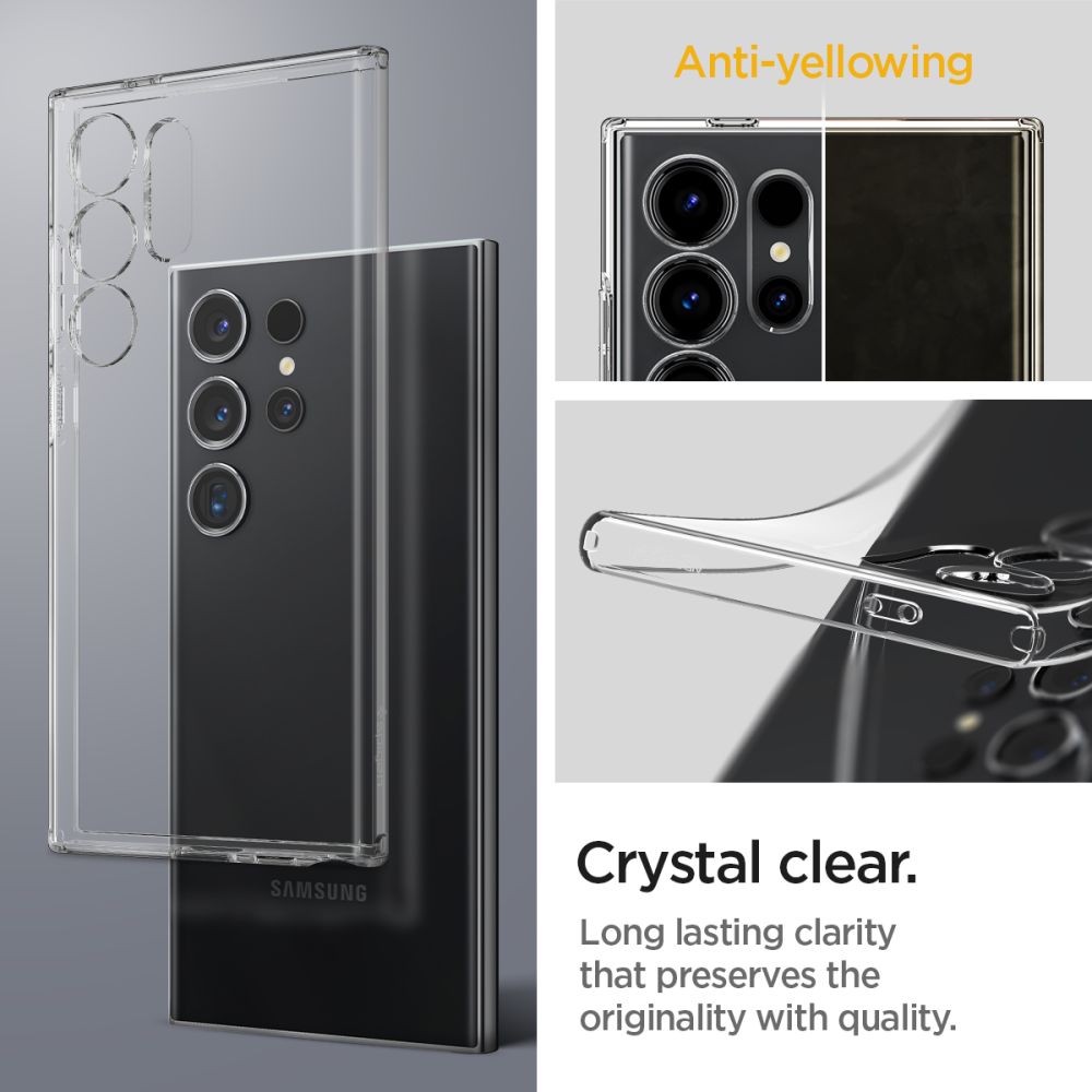 Funda para Samsung Galaxy S24 Ultra S928, Spigen, cristal líquido, transparente ACS07283