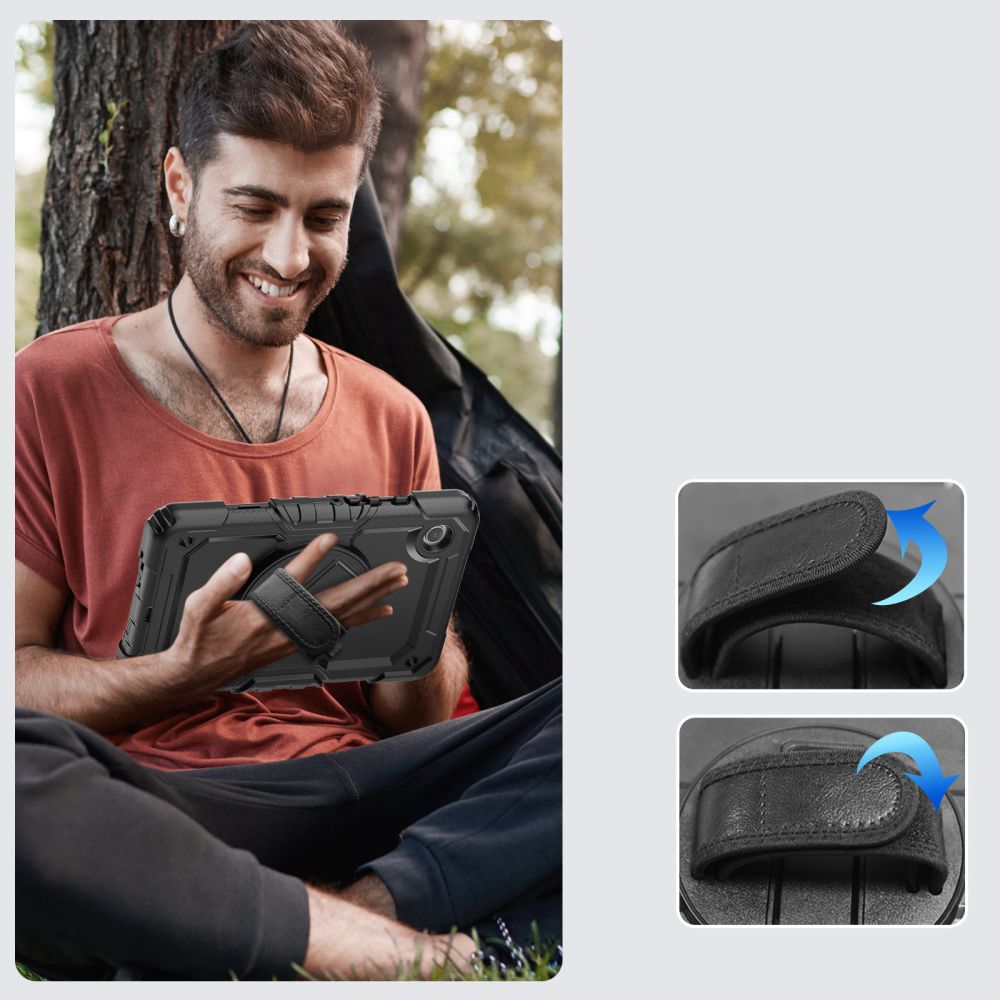 Funda para Samsung Galaxy Tab A11 / Tab A9, Tech-Protect, Solid360, Negra