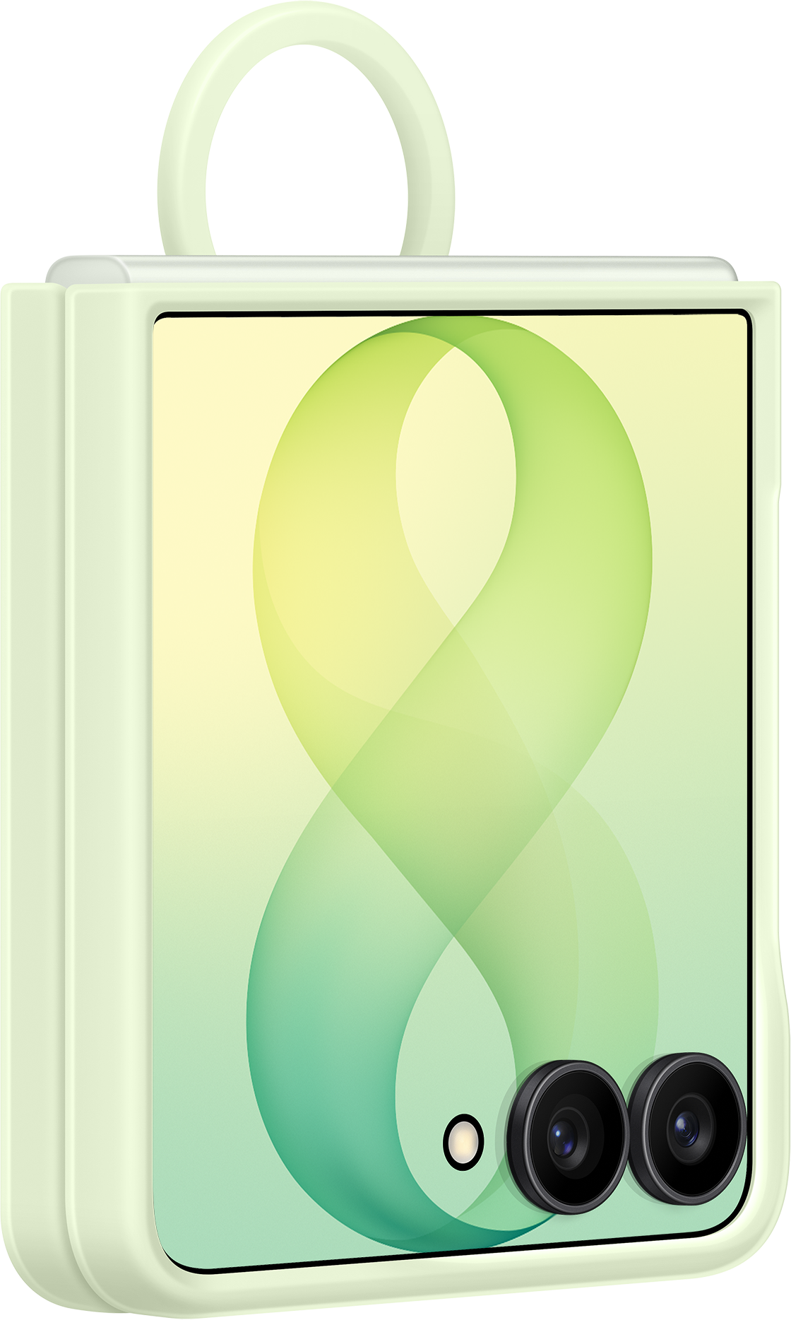 Funda para Samsung Galaxy Z Flip8 F776, Anillo de Silicona con Imán, Verde EF-EF776CGEGWW