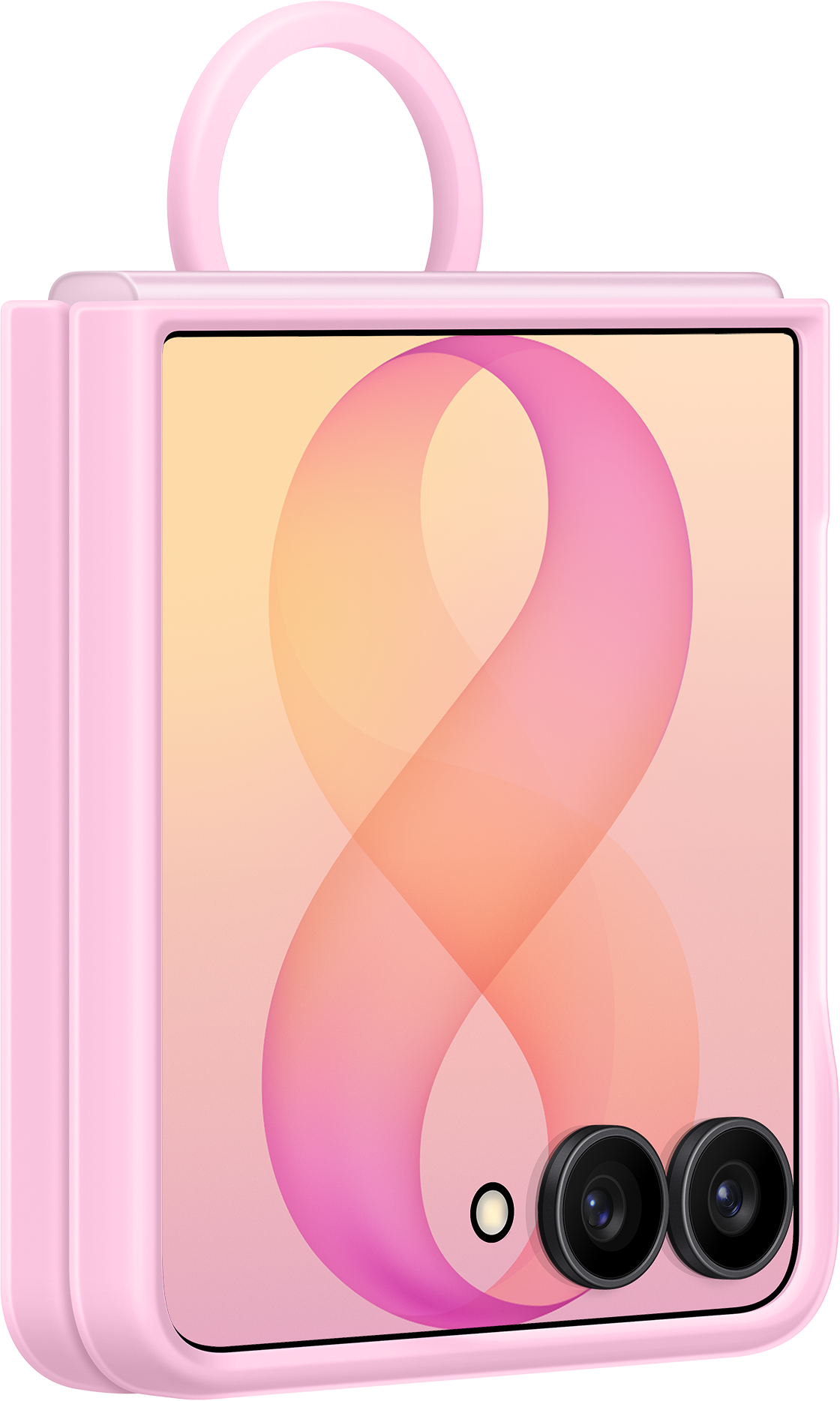 Funda para Samsung Galaxy Z Flip8 F776, Anillo de Silicona con Imán, Rosa EF-EF776CVEGWW