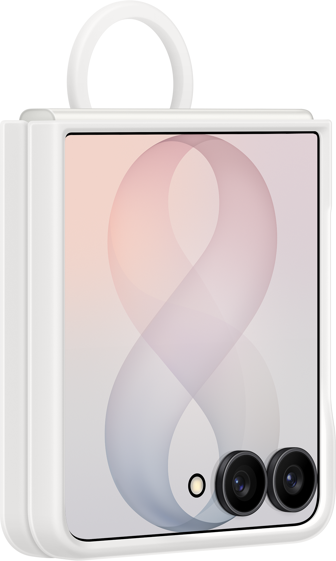 Funda para Samsung Galaxy Z Flip8 F776, Anillo de Silicona con Imán, Blanca EF-EF776CWEGWW