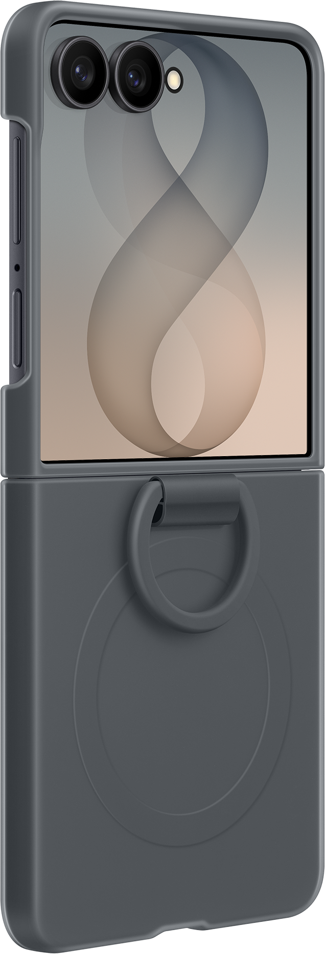 Funda para Samsung Galaxy Z Flip8 F776, Anillo de Silicona con Imán, Negra EF-EF776CBEGWW