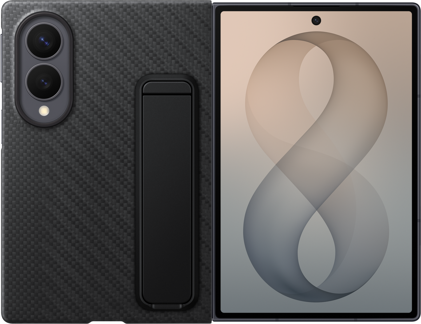 Funda para Samsung Galaxy Z Fold8 F971, Carbon Standing, Negra EF-XF971SBEGWW