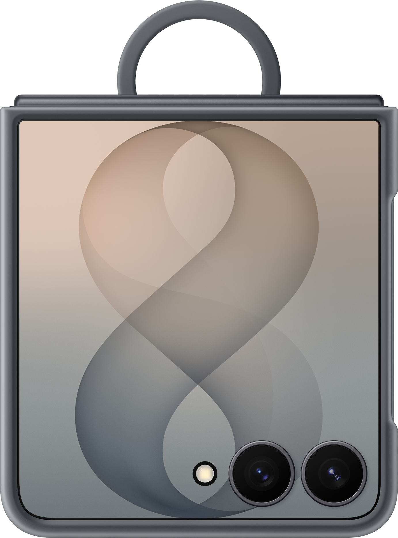 Funda para Samsung Galaxy Z Flip8 F776, Anillo de Silicona con Imán, Negra EF-EF776CBEGWW