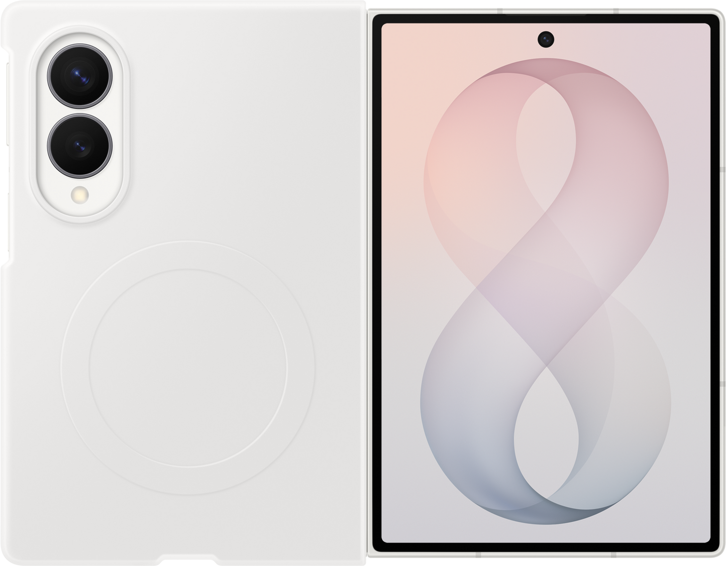 Funda para Samsung Galaxy Z Fold8 F971, Funda de Silicona con Imán, Blanca EF-EF971CWEGWW
