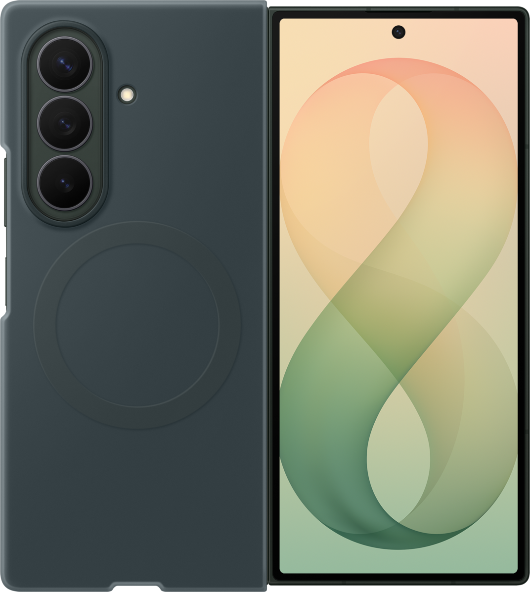 Funda para Samsung Galaxy Z Fold8 Ultra F976, Funda de Silicona con Imán, Verde EF-EF976CGEGWW