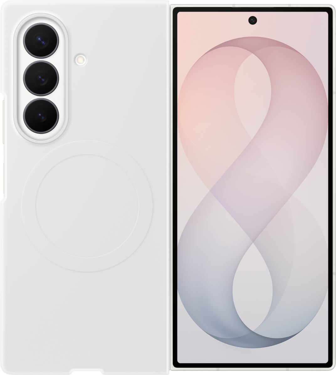 Funda para Samsung Galaxy Z Fold8 Ultra F976, Funda de Silicona con Imán, Blanca EF-EF976CWEGWW