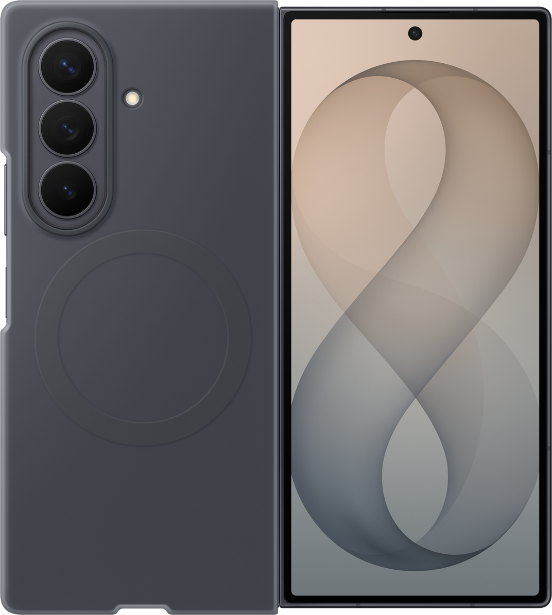 Funda para Samsung Galaxy Z Fold8 Ultra F976, Funda de Silicona con Imán, Negra EF-EF976CBEGWW