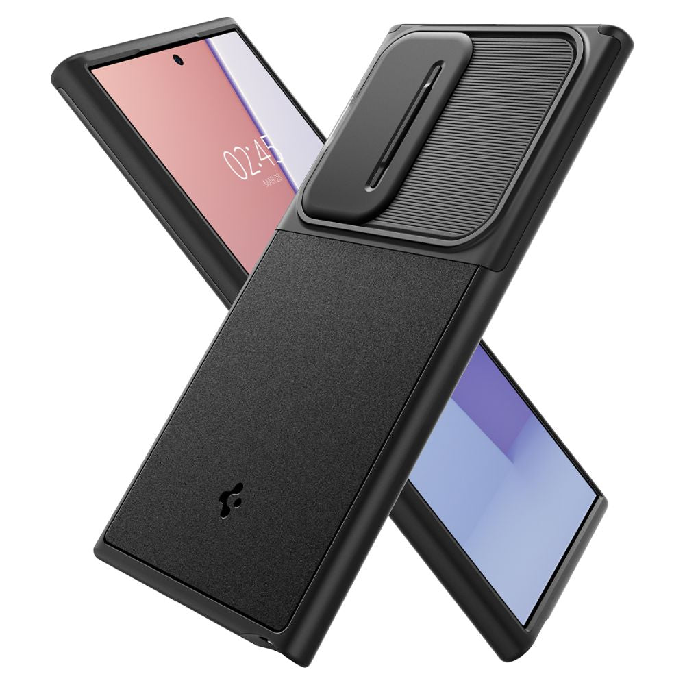 Funda para Samsung Galaxy S24 Ultra S928, Spigen, OPTIK ARMOR, Negra ACS07313